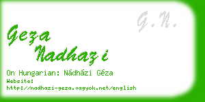 geza nadhazi business card